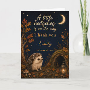 Kleine Vos Herfst Baby Shower Bedankkaart