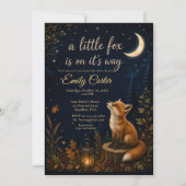 Kleine Vos Herfst Baby Shower Kaart (Voorkant)