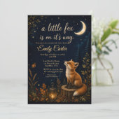 Kleine Vos Herfst Baby Shower Kaart (Staand voorkant)
