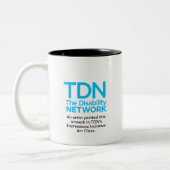 Kleine vos houdt van sneeuw tweekleurige koffiemok (Links)