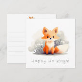 Kleine vos in de winter kaart (Voorkant / Achterkant)