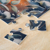 Kleine vos in de winter kruiden legpuzzel (Zijkant)