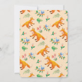 Kleine vos met ballonnen 1e verjaardag kaart (Achterkant)