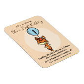 Kleine vos met ballonnen 1e verjaardag magneet (Rechterzijde)