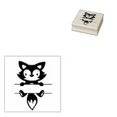 Kleine vos met banner rubberstempel (Gestempeld)