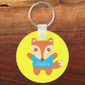 Kleine vos, naam, voor kinderen sleutelhanger (Voorkant)