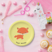 Kleine vos papieren bordje (Feest)