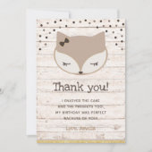 Kleine vos, wonderland bedankkaartjes kaart (Voorkant)