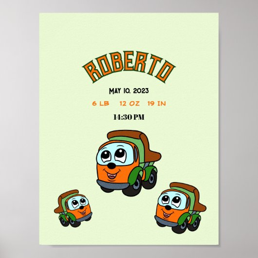 Kleine vrachtwagens poster (Voorkant)