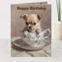 Kleine Vreugde: Chihuahua Puppy in een Theekopje,