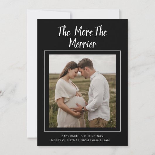 Kleine vreugde op komst | Kerst foto aankondiging (Voorkant)