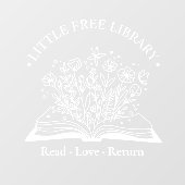 Kleine Vrije Bibliotheek Venster Cling Raamsticker (Vel)