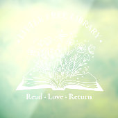 Kleine Vrije Bibliotheek Venster Cling Raamsticker (Vel 3)