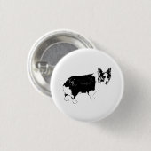 Kleine vrolijke Corgi Ronde Button 3,2 Cm (Voorkant /achterkant)