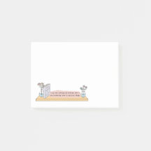 Kleine vrouwen citeren Post-it Notes