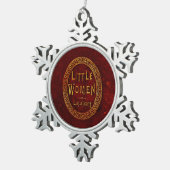 Kleine vrouwen | tin sneeuwvlok ornament (Rechts)