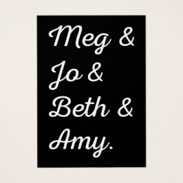 Kleine vrouwenkarakters II Visitekaartje