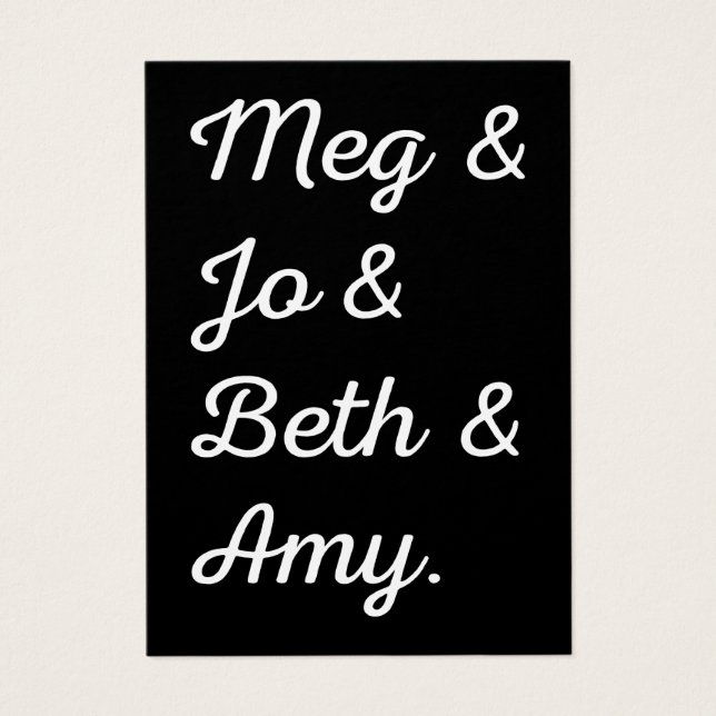 Kleine vrouwenkarakters II Visitekaartje (Voorkant)