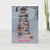 Kleine vuurtoren gedecormeerd voor Kerstmis Kaart (Voorkant)