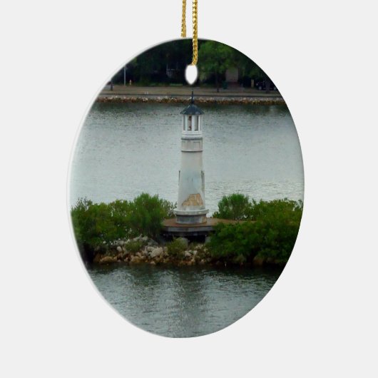 Kleine vuurtoren keramisch ornament (Rechts)