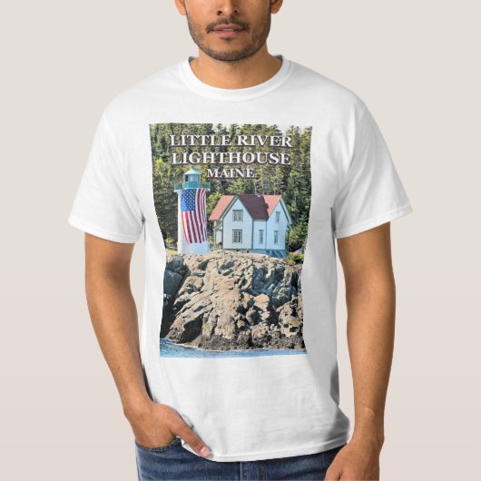 Kleine vuurtoren, Maine T-Shirt (Voorkant)