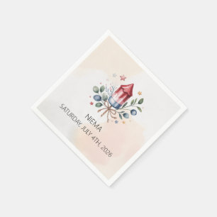 Kleine Vuurwerk Patriottische 4 juli Baby Shower Servet