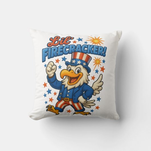 Kleine Vuurwerkvrijheid Klassieke Adelaar Kussen (Voorkant)