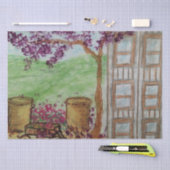 Kleine wagen met bloemen tissuepapier (Craft)