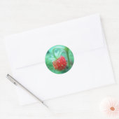 Kleine Walderdbeere Ronde Sticker (Envelop)