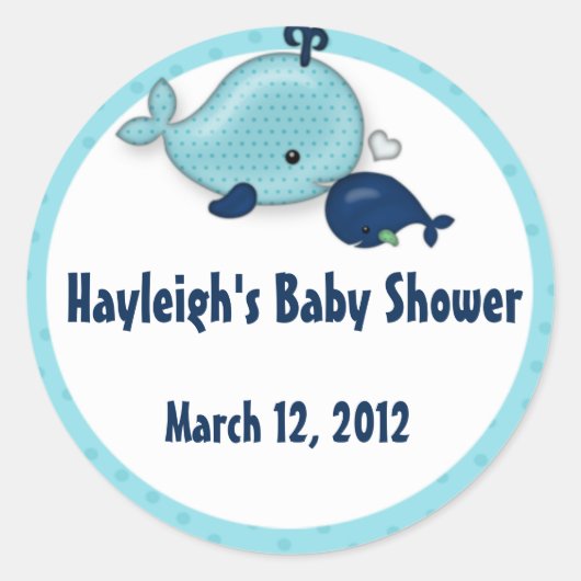 Kleine walvis Baby mama kus Sticker (Voorkant)