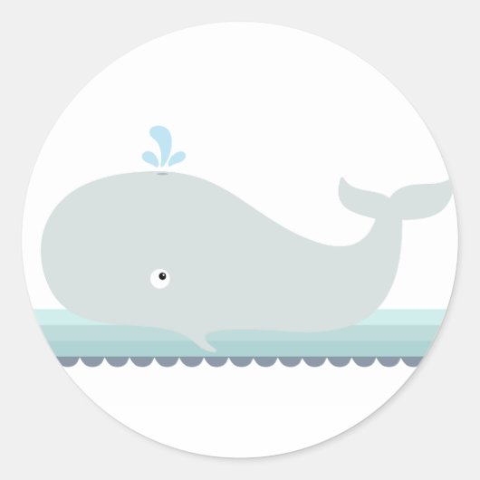 Kleine walvis {Blauwgroen} | Stickers (Voorkant)