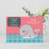Kleine walvis uitnodiging (Staand voorkant)