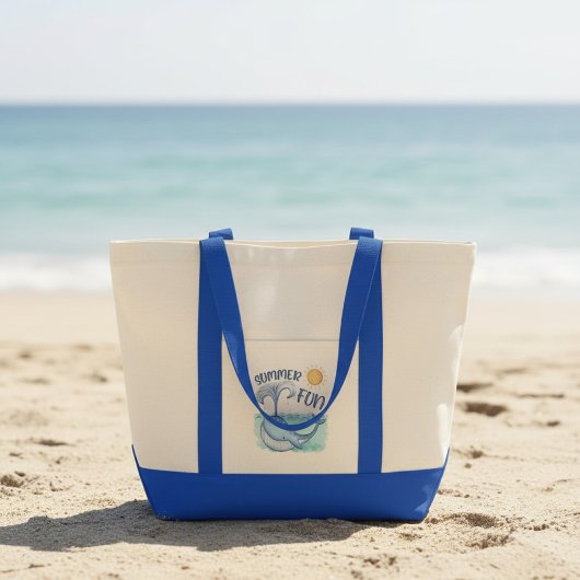 Kleine walviszomerplezier tote bag