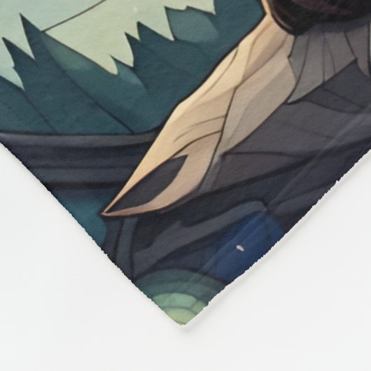 Kleine wasbeer fleece deken (Hoek)