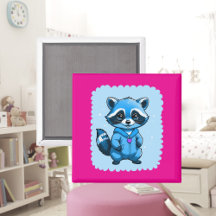 Kleine wasbeer in blauwe magneet