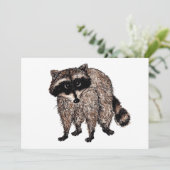 Kleine wasbeer kaart (Staand voorkant)