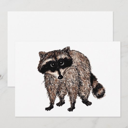 Kleine wasbeer kaart (Voorkant / Achterkant)