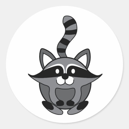Kleine Wasbeer Ronde Sticker (Voorkant)