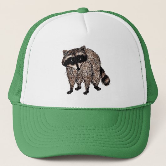 Kleine wasbeer trucker pet (Voorkant)
