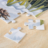 Kleine wasbeer tussen de lente eiken legpuzzel (Zijkant)