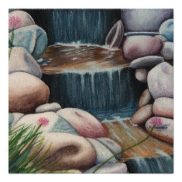 Kleine waterval poster