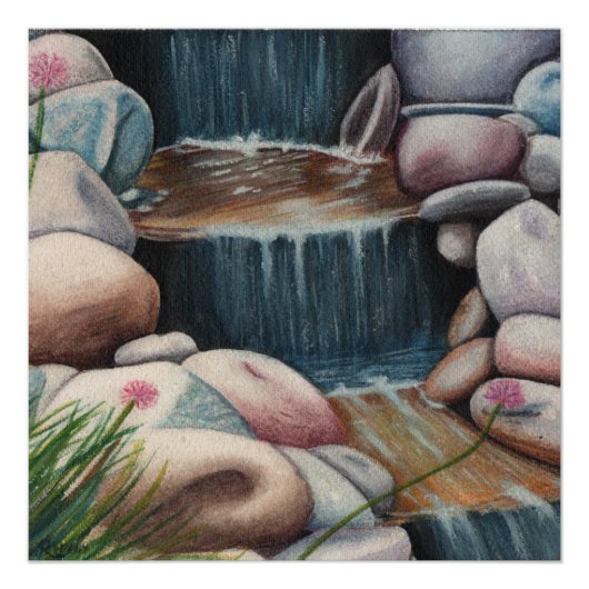 Kleine waterval poster (Voorkant)