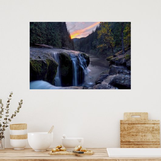 Kleine waterval-poster poster (Keuken)