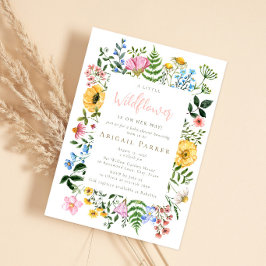 Kleine Waterverf Bloemetjes Baby Shower Kaart