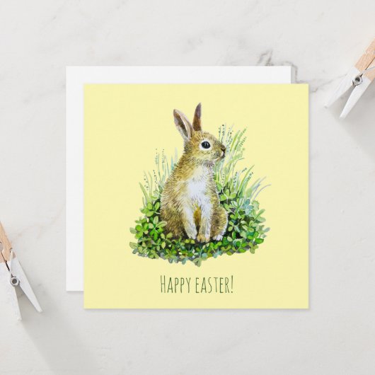 Kleine waterverf briefkaart (Voorkant / Achterkant in situ)