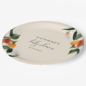 kleine waterverf citrusbaby shower papieren bordje (Gekanteld)