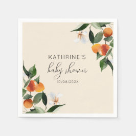 kleine waterverf citrusbaby shower servet