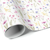 Kleine Waterverf Wildflower Cadeaupapier (Rol Hoek)
