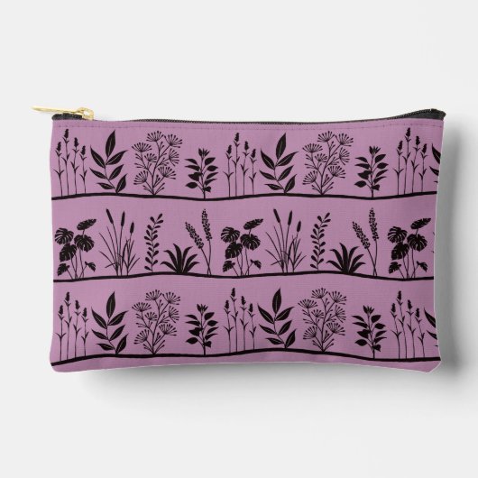Kleine weide minimale zwarte botanische silhouet etui (Voorkant)