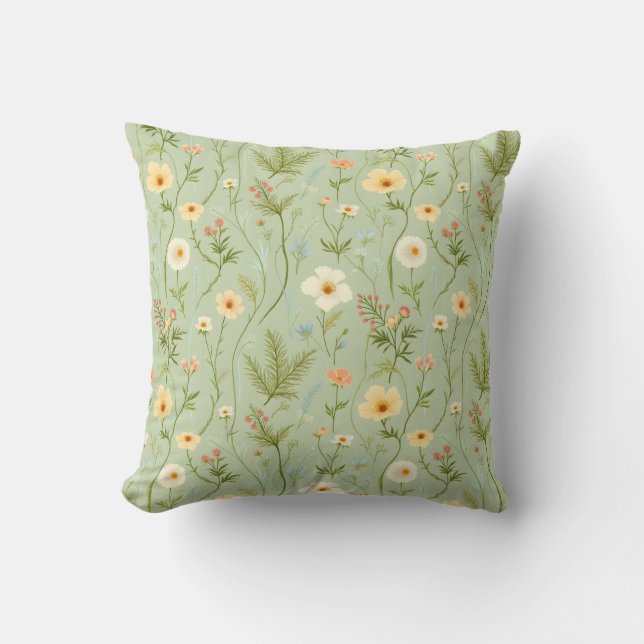 Kleine Weidebloemen Kussen (Voorkant)